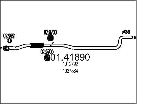 MTS Výfukové potrubie 0141890 1