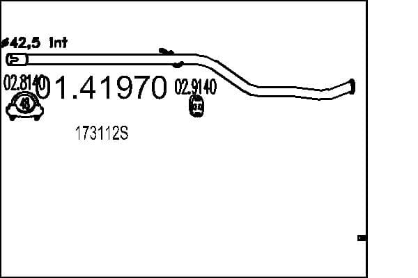 MTS Výfukové potrubie 0141970 1