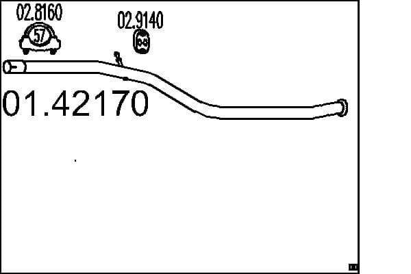 MTS Výfukové potrubie 0142170 1
