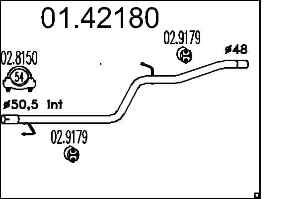 MTS Výfukové potrubie 0142180 1