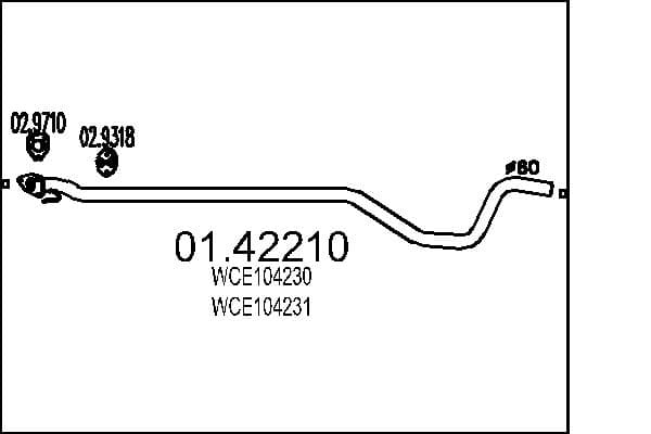 MTS Výfukové potrubie 0142210 1