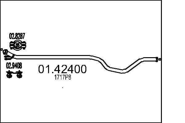 MTS Výfukové potrubie 0142400 1
