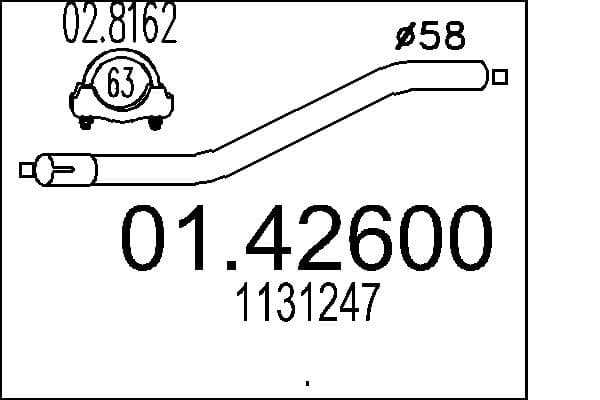 MTS Výfukové potrubie 0142600 1