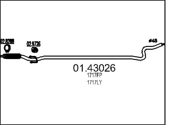 MTS Výfukové potrubie 0143026 1
