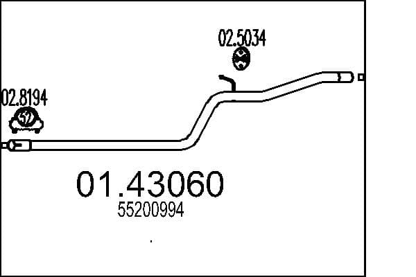 MTS Výfukové potrubie 0143060 1