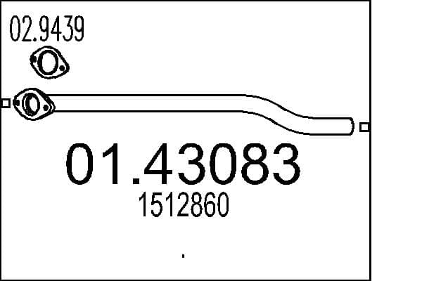 MTS Výfukové potrubie 01.43083 1