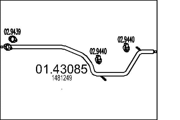 MTS Výfukové potrubie 0143085 1
