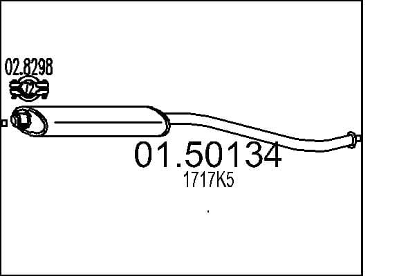 MTS Stredný tlmič výfuku 0150134 1