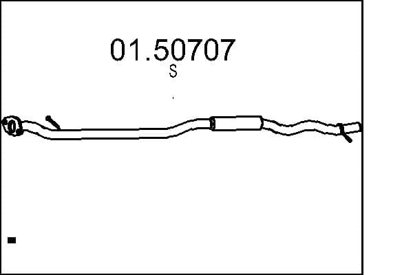 MTS Stredný tlmič výfuku 0150707 1