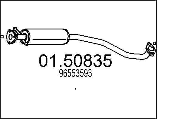 MTS Stredný tlmič výfuku 0150835 1