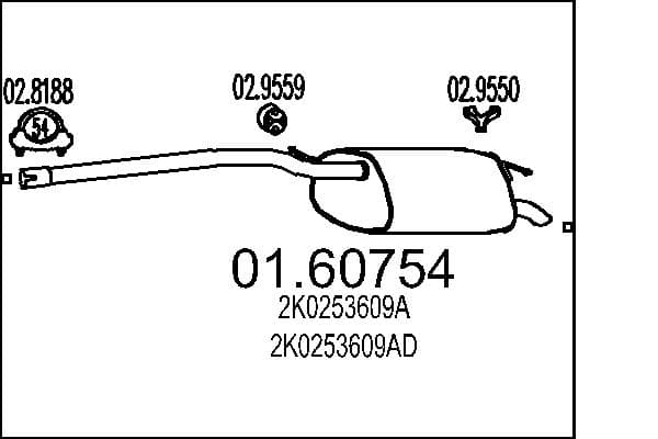 MTS Koncový tlmič výfuku 0160754 1