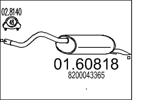 MTS Koncový tlmič výfuku 0160818 1