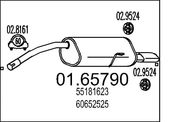 MTS Koncový tlmič výfuku 0165790 1