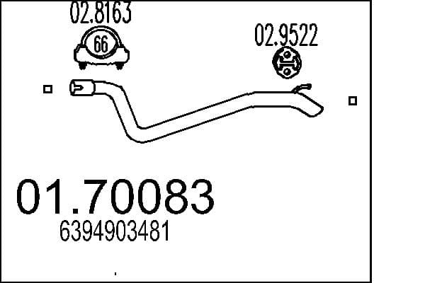 MTS Výfukové potrubie 0170083 1