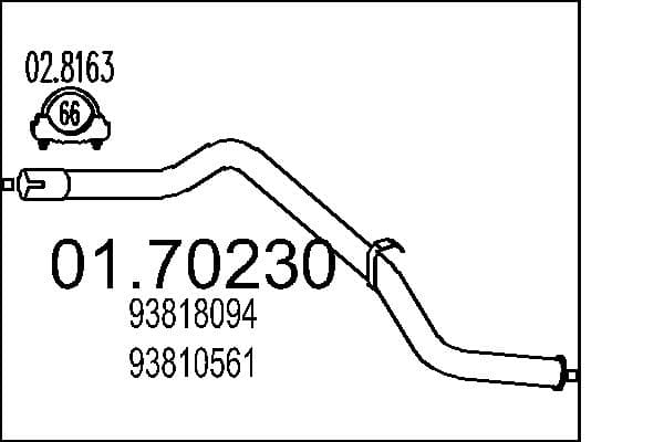 MTS Výfukové potrubie 0170230 1