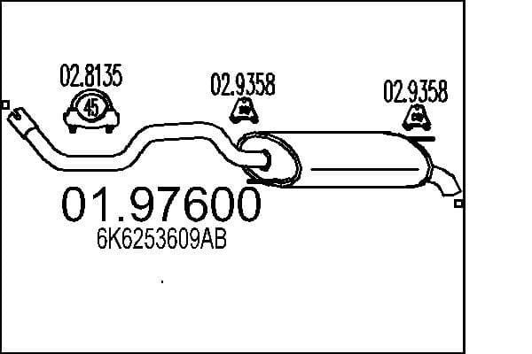MTS Koncový tlmič výfuku 0197600 1