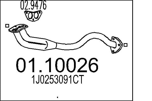 MTS Výfukové potrubie 0110026 1