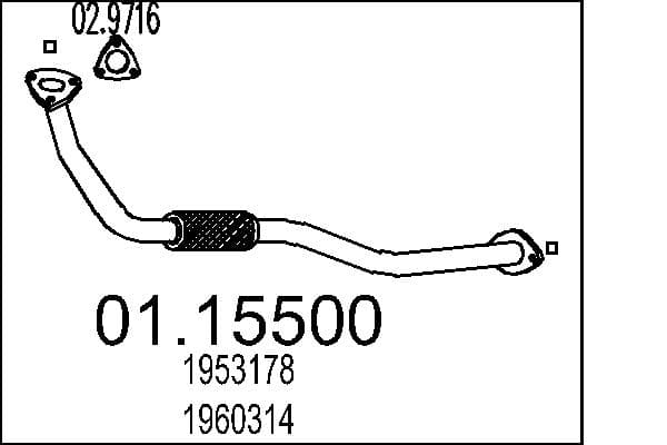 MTS Výfukové potrubie 0115500 1