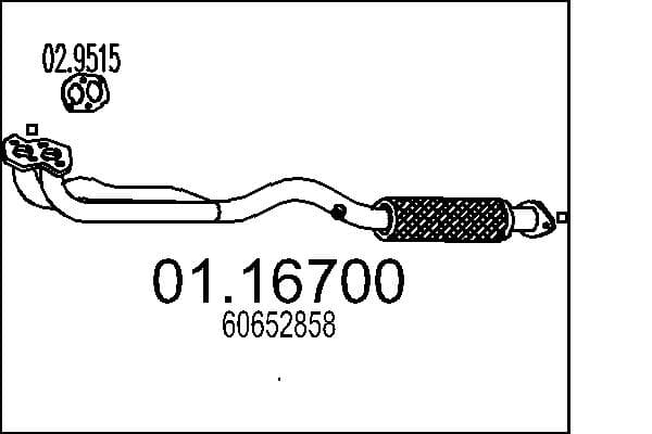 MTS Výfukové potrubie 0116700 1