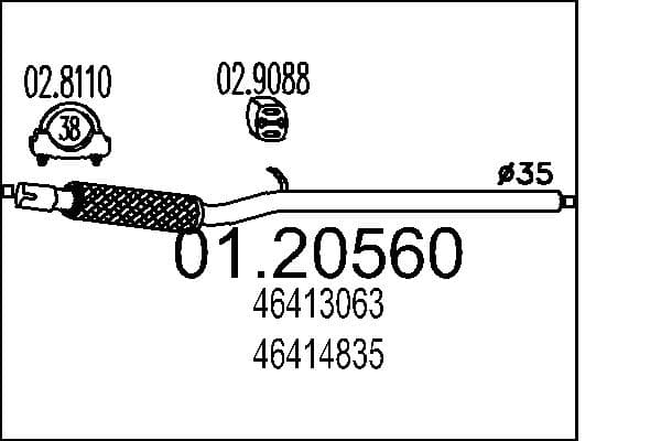 MTS Výfukové potrubie 0120560 1