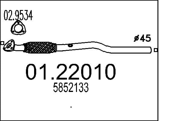 MTS Výfukové potrubie 0122010 1