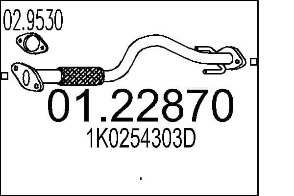 MTS Výfukové potrubie 01.22870 1