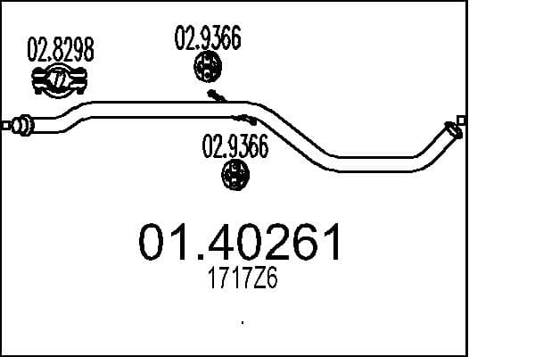 MTS Výfukové potrubie 01.40261 1