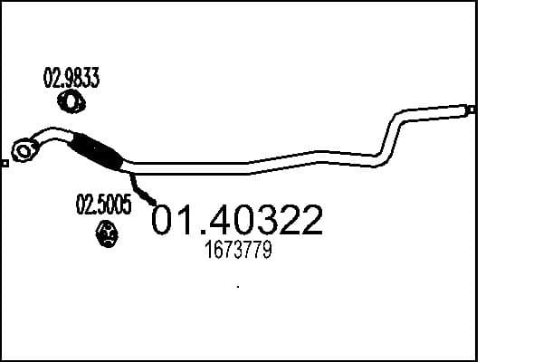 MTS Výfukové potrubie 01.40322 1