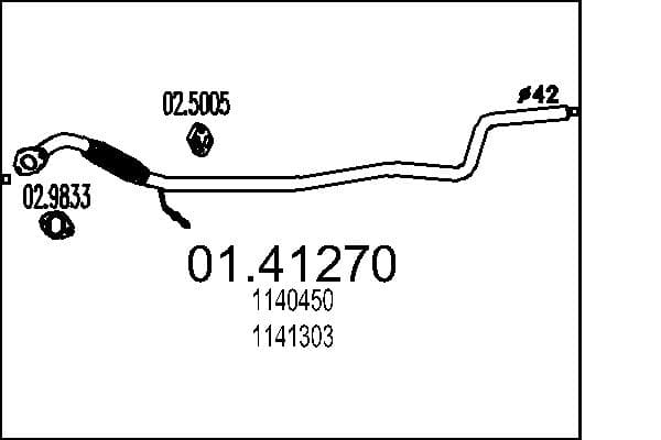 MTS Výfukové potrubie 0141270 1