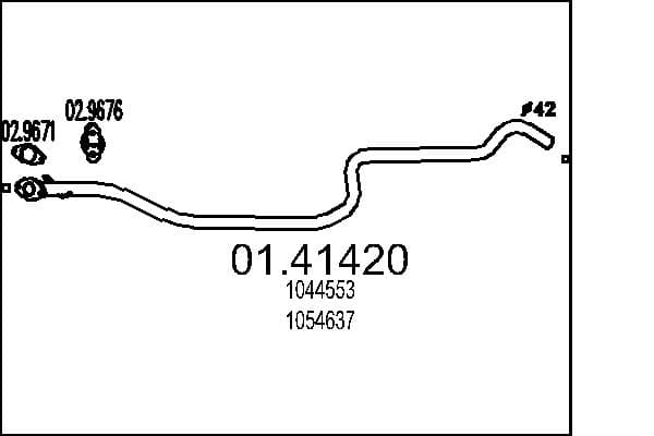 MTS Výfukové potrubie 0141420 1