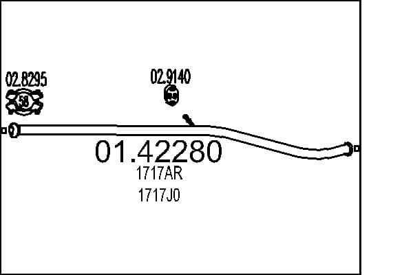 MTS Výfukové potrubie 0142280 1