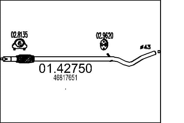 MTS Výfukové potrubie 0142750 1