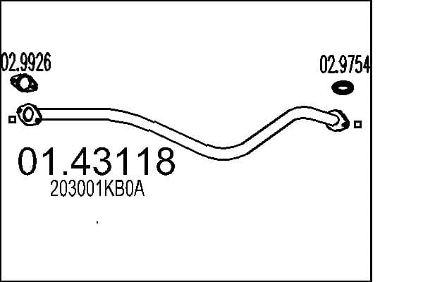 MTS Výfukové potrubie 01.43118 1