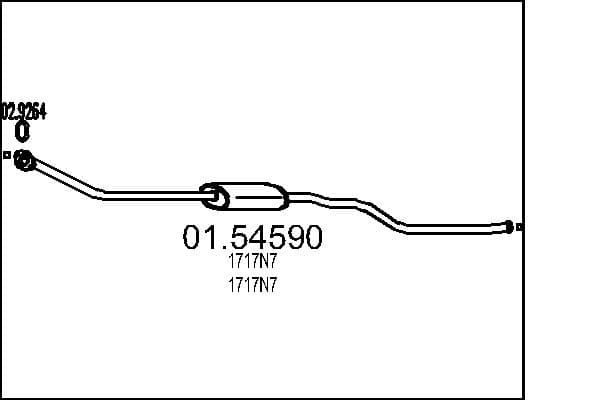 MTS Stredný tlmič výfuku 0154590 1