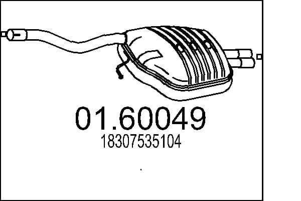 MTS Koncový tlmič výfuku 0160049 1