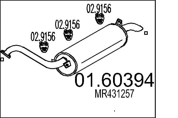 MTS Koncový tlmič výfuku 0160394 1
