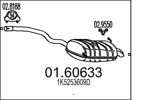 MTS Koncový tlmič výfuku 0160633 1