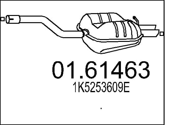 MTS Koncový tlmič výfuku 01.61463 1