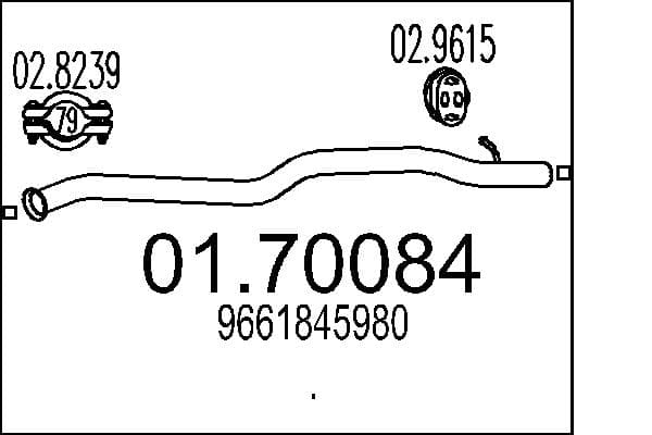 MTS Výfukové potrubie 01.70084 1