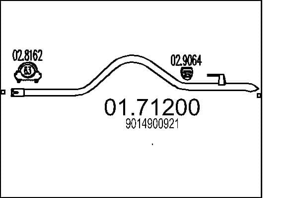 MTS Výfukové potrubie 0171200 1