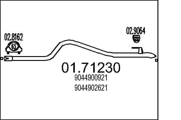 MTS Výfukové potrubie 01.71230 1