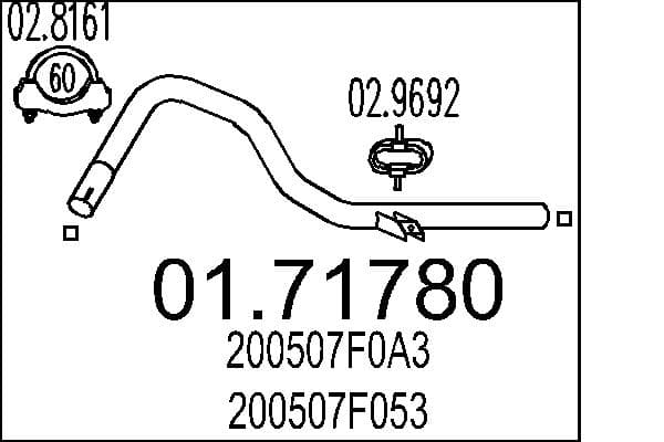 MTS Výfukové potrubie 0171780 1