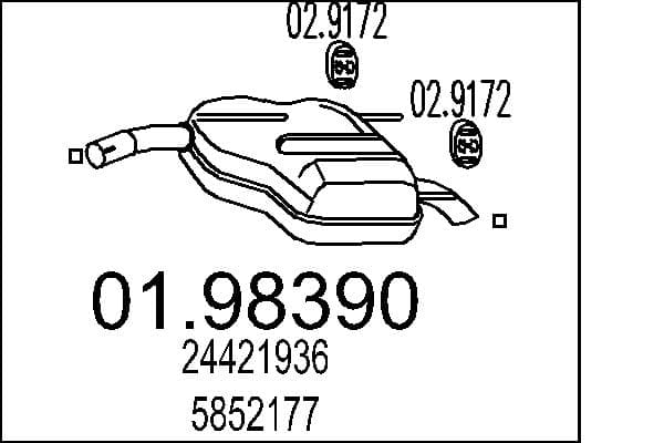 MTS Koncový tlmič výfuku 01.98390 1