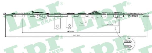 LPR Ťažné lanko parkovacej brzdy C0311B 1