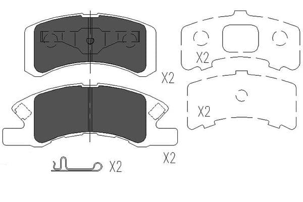 KAVO PARTS Sada brzdových platničiek kotúčovej brzdy KBP-1511 1