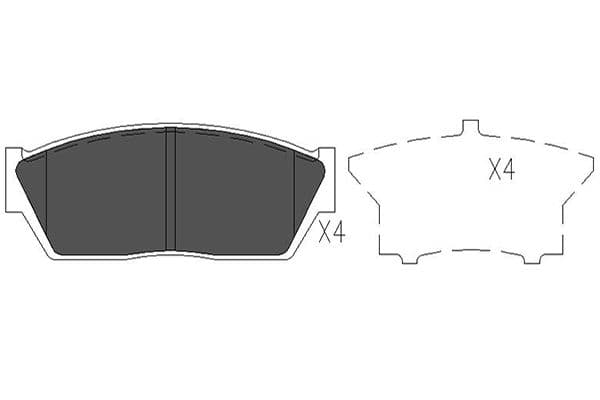 KAVO PARTS Sada brzdových platničiek kotúčovej brzdy KBP-2017 1