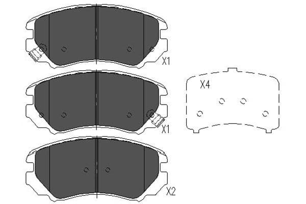 KAVO PARTS Sada brzdových platničiek kotúčovej brzdy KBP-3008 1