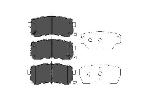 KAVO PARTS Sada brzdových platničiek kotúčovej brzdy KBP-3026 1