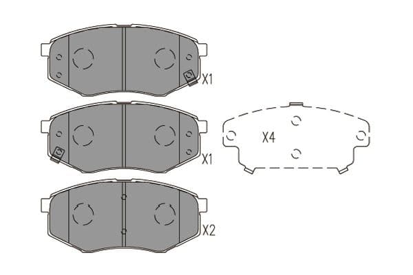 KAVO PARTS Sada brzdových platničiek kotúčovej brzdy KBP-4025 1