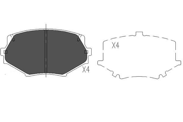 KAVO PARTS Sada brzdových platničiek kotúčovej brzdy KBP-4527 1